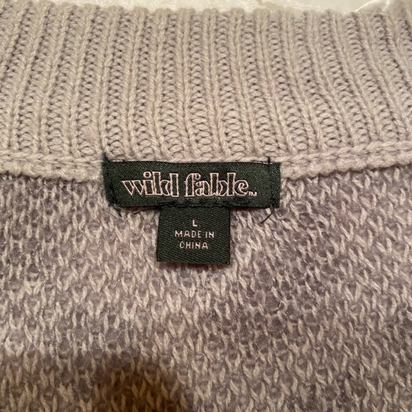 Cheetah print grey sweater with buttons - Picture 5 of 5